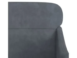 Leon Scott Sillón de terciopelo gris oscuro 63x76x80 cm