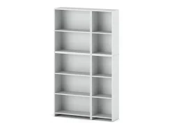 Librería - Estantería multifunción blanca 5 niveles 10 estantes 110X30x189cm - Para libros, juguetes y accesorios de oficina