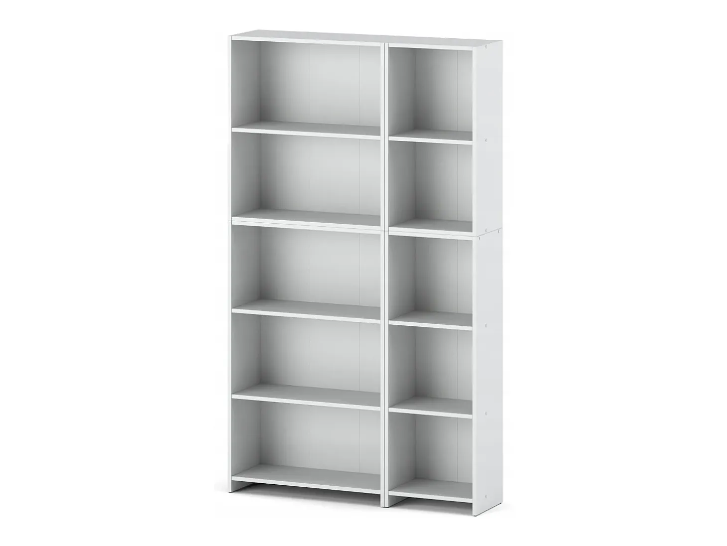 Librería - Estantería multifunción blanca 5 niveles 10 estantes 110X30x189cm - Para libros, juguetes y accesorios de oficina