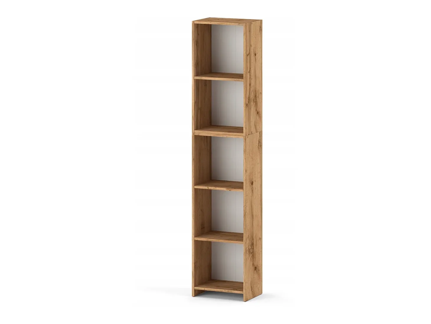 Librería - Estantería multifunción Roble Wotan 5 niveles 40X30x189cm - Para libros, juguetes y accesorios de oficina