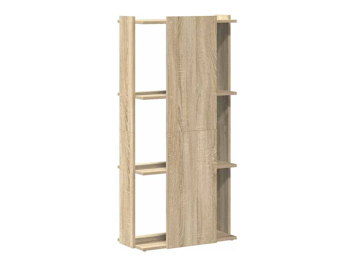 Librería 3 estantes madera ingeniería roble sonoma 60x30x120 cm