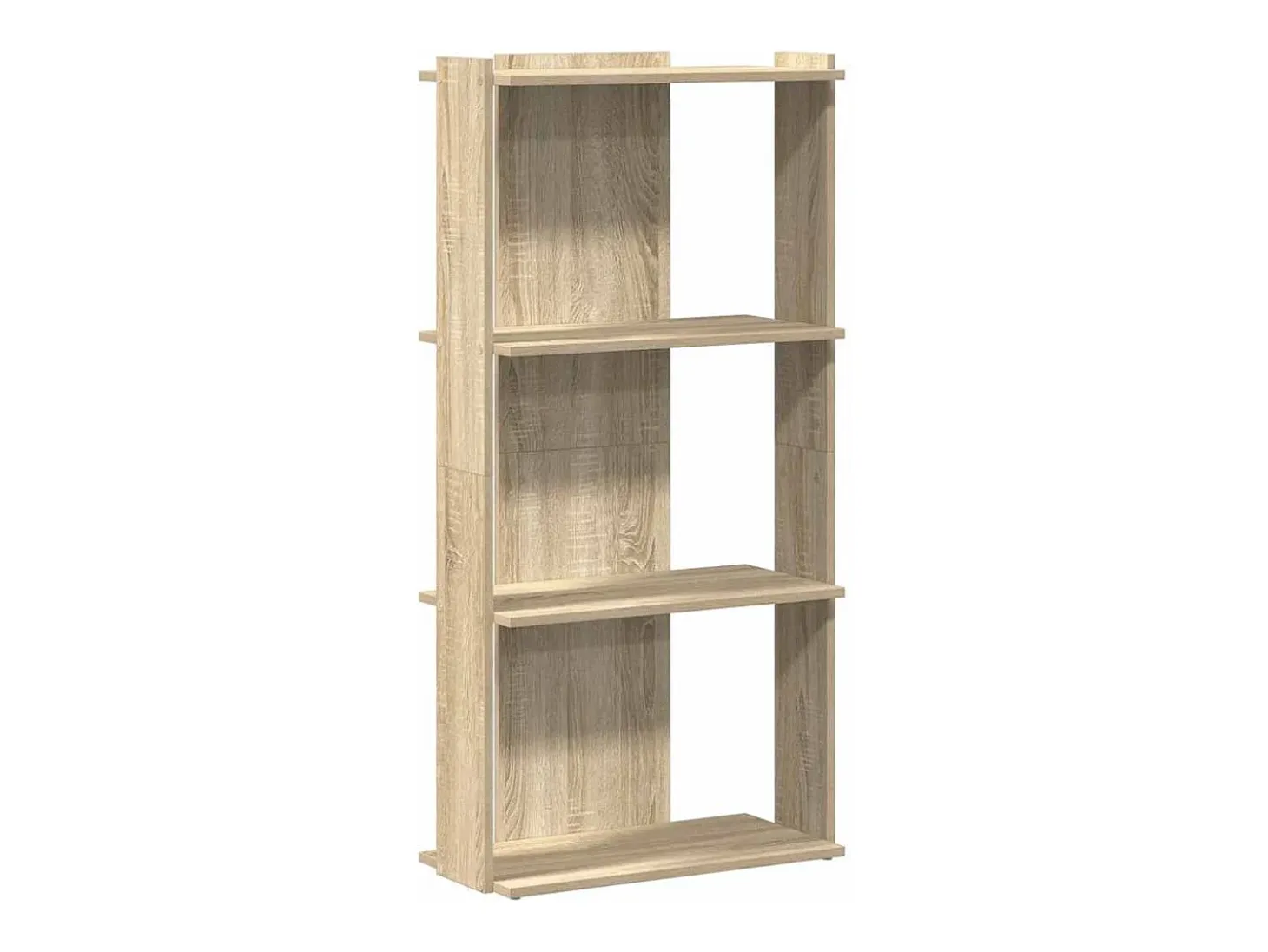 Librería 3 estantes madera ingeniería roble sonoma 60x30x120 cm