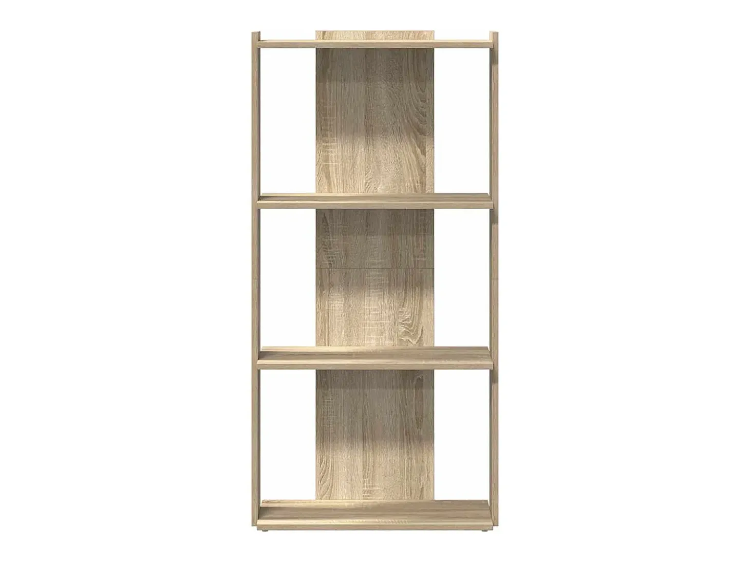 Librería 3 estantes madera ingeniería roble sonoma 60x30x120 cm