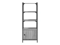 Librería 3 estantes madera ingeniería gris Sonoma 41x30x109,5cm