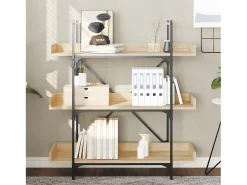 Librería 3 estantes madera ingeniería roble 100x33x108,5 cm