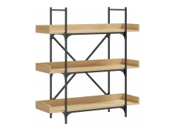 Librería 3 estantes madera ingeniería roble 100x33x108,5 cm