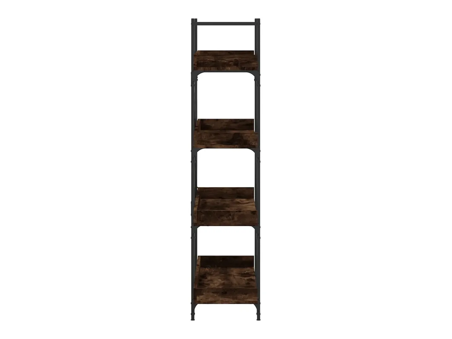 Librería 4 estantes madera ingeniería roble humo 100x33x145,5cm