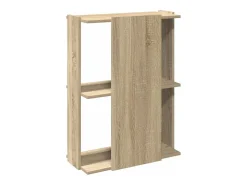 Librería 3 estantes madera ingeniería roble sonoma 60x30x80 cm
