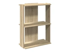 Librería 3 estantes madera ingeniería roble sonoma 60x30x80 cm