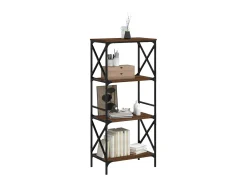 Librería 4 estantes madera ingeniería roble marrón 59x35x132cm