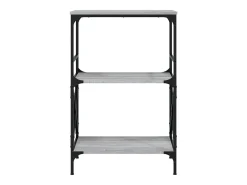 Librería 3 estantes madera ingeniería gris Sonoma 59x35x90,5 cm