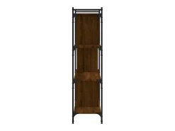 Librería 4 estantes madera ingeniería marrón roble 76x32x123 cm