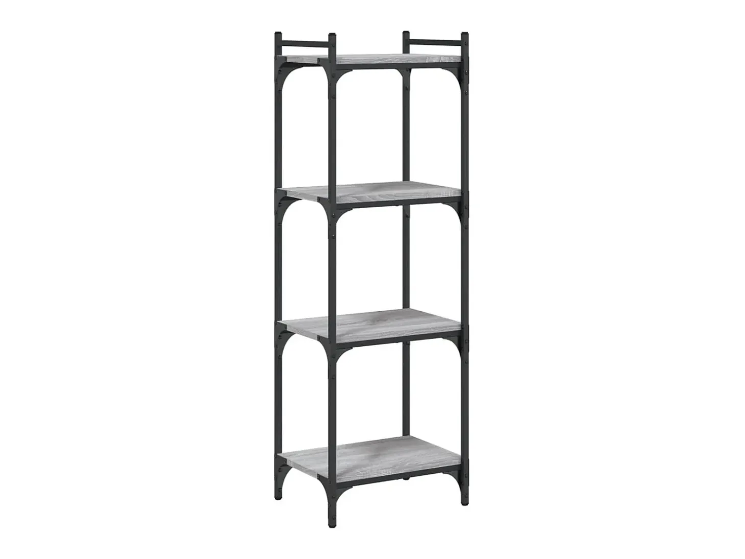 Librería 4 estantes madera ingeniería gris Sonoma 40x30x120 cm