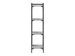 Librería 4 estantes madera ingeniería gris Sonoma 40x30x120 cm