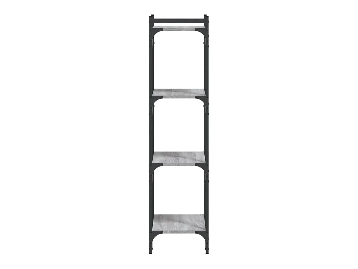 Librería 4 estantes madera ingeniería gris Sonoma 40x30x120 cm