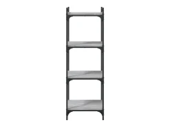 Librería 4 estantes madera ingeniería gris Sonoma 40x30x120 cm