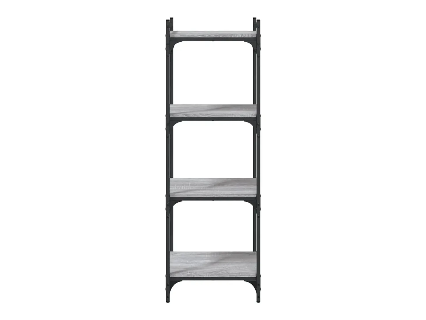 Librería 4 estantes madera ingeniería gris Sonoma 40x30x120 cm