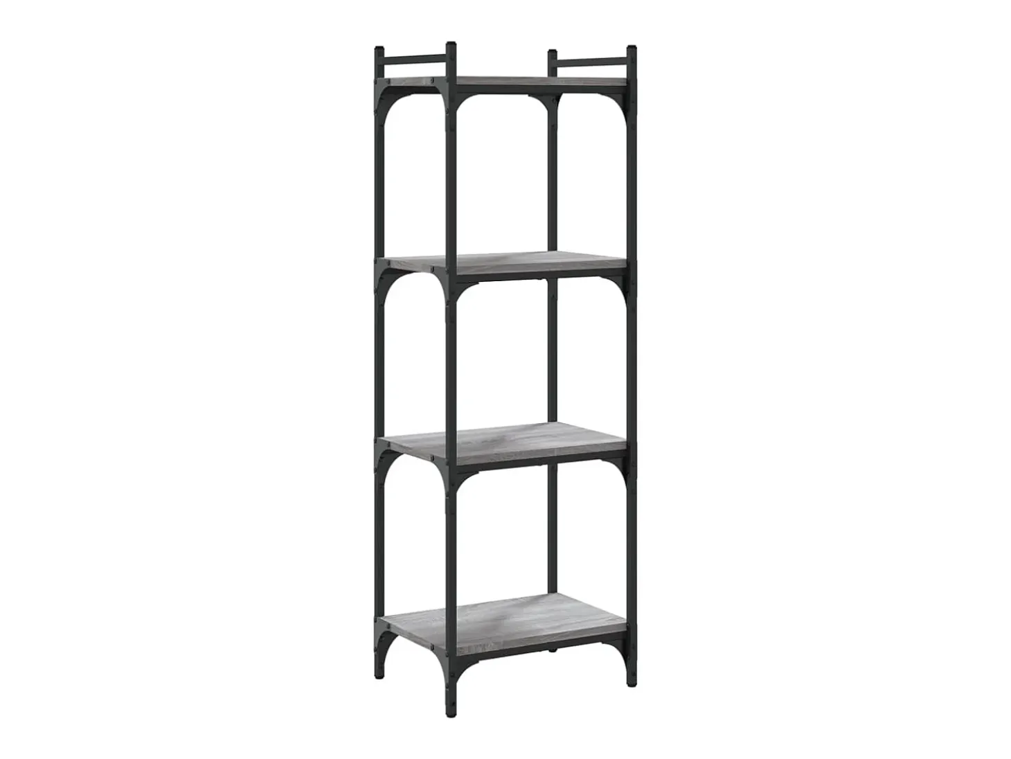 Librería 4 estantes madera ingeniería gris Sonoma 40x30x120 cm