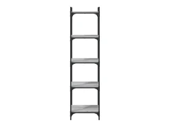 Librería 5 estantes madera ingeniería gris Sonoma 40x30x154 cm