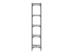 Librería 5 estantes madera ingeniería gris Sonoma 40x30x154 cm