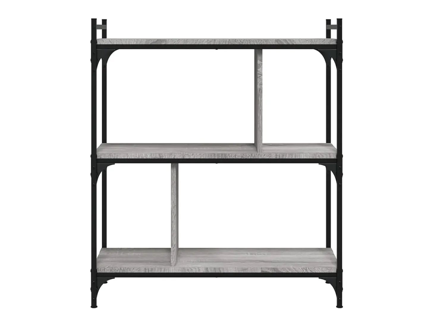 Librería 3 estantes madera ingeniería gris Sonoma 76x32x88 cm