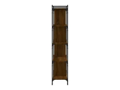 Librería 5 estantes madera ingeniería marrón roble 76x32x158 cm