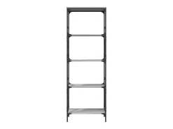 Librería 5 estantes madera ingeniería gris Sonoma 59x35x171 cm