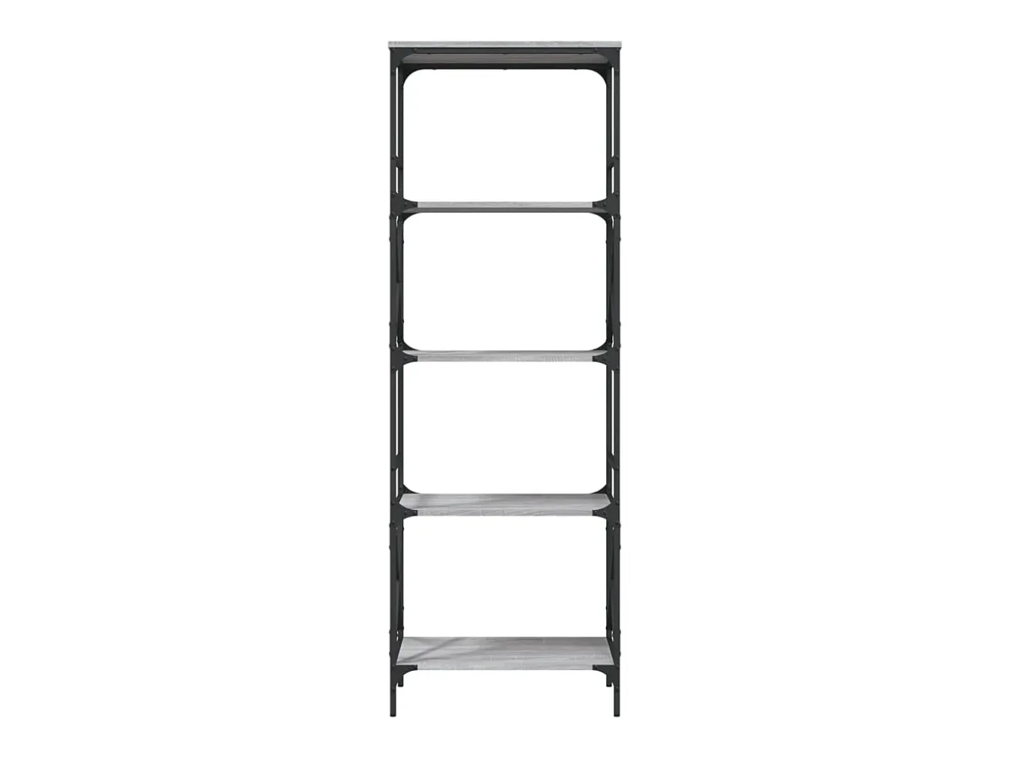Librería 5 estantes madera ingeniería gris Sonoma 59x35x171 cm