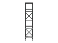 Librería 5 estantes madera ingeniería gris Sonoma 59x35x171 cm
