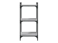 Librería 3 estantes madera ingeniería gris Sonoma 40x30x86 cm