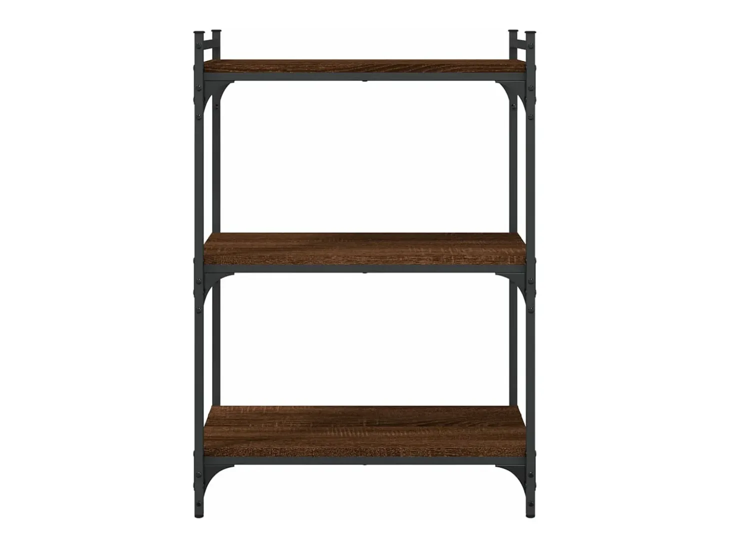 Librería 3 estantes madera ingeniería marrón roble 60x30x86 cm
