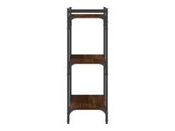 Librería 3 estantes madera ingeniería marrón roble 60x30x86 cm