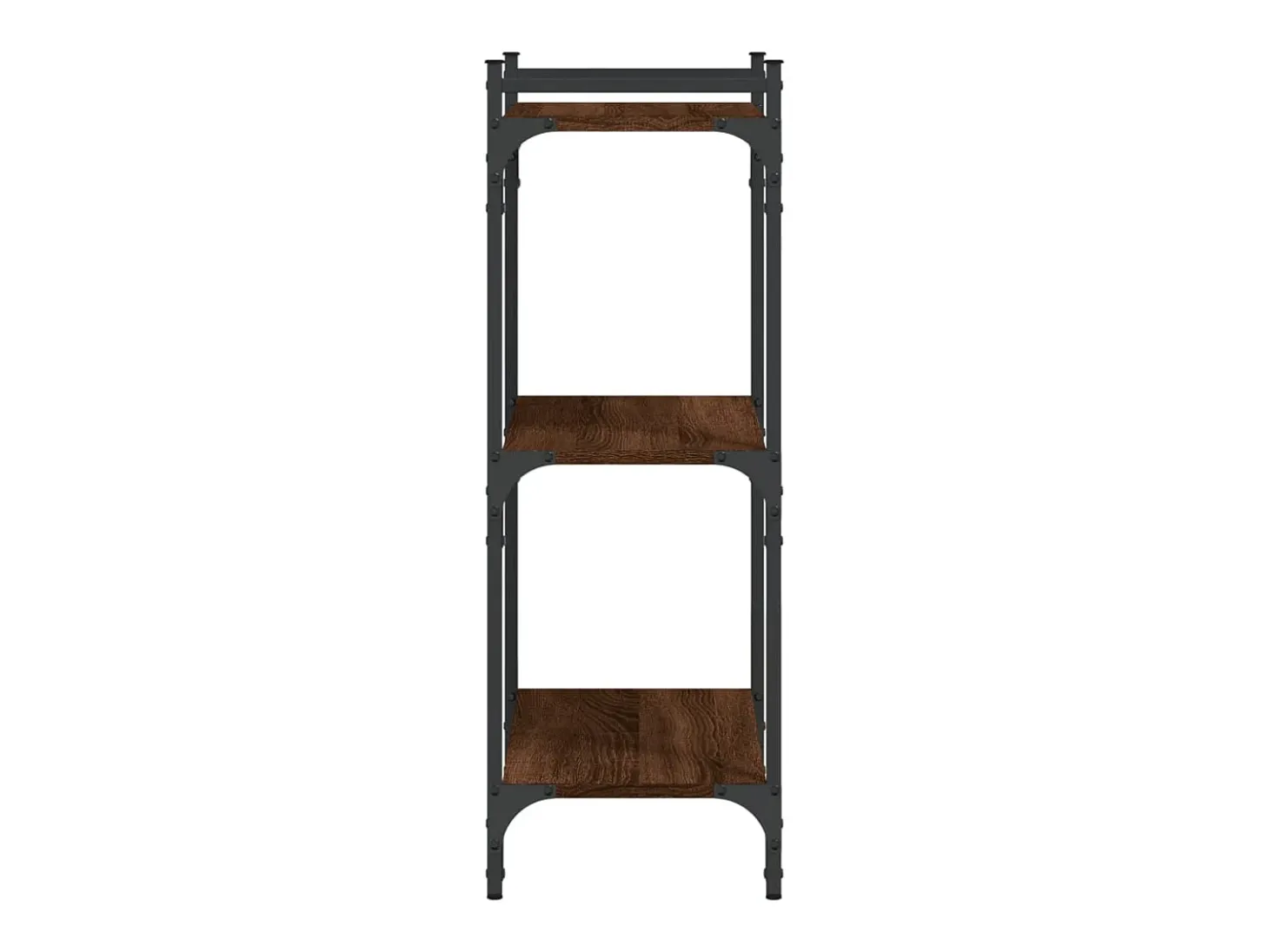 Librería 3 estantes madera ingeniería marrón roble 60x30x86 cm