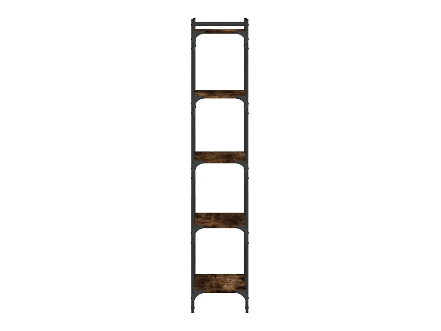 Librería 5 estantes madera ingeniería roble ahumado 40x30x154cm