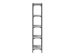 Librería 5 estantes madera ingeniería gris Sonoma 60x30x154 cm