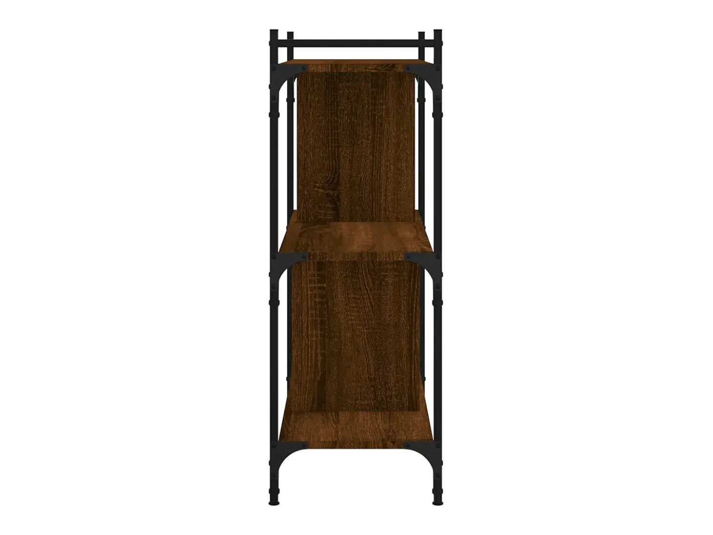 Librería 3 estantes madera ingeniería marrón roble 76x32x88 cm