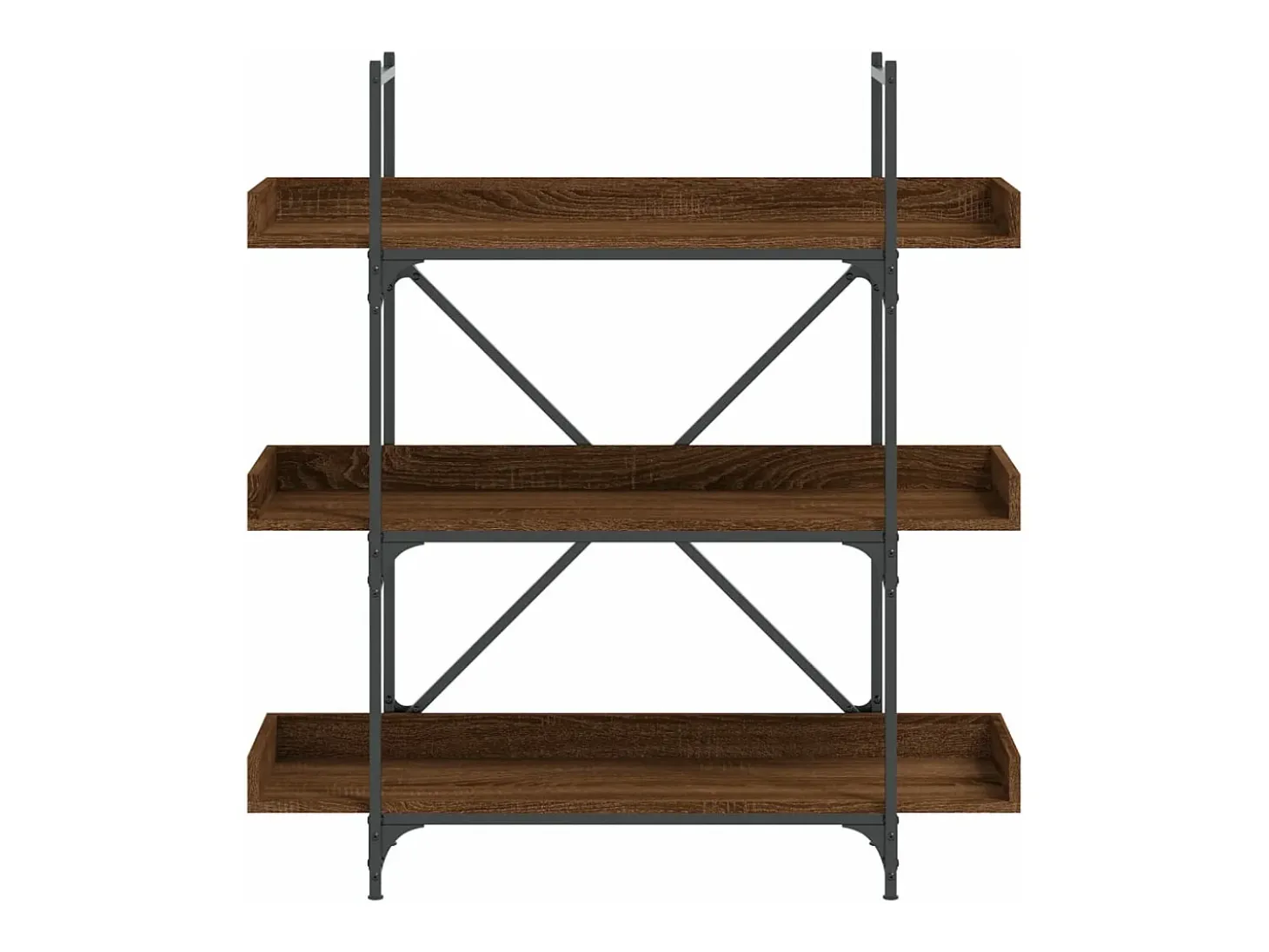 Librería 3 estantes madera ingeniería marrón 100x33x108,5 cm