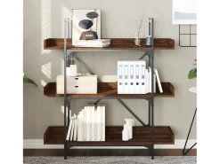 Librería 3 estantes madera ingeniería marrón 100x33x108,5 cm