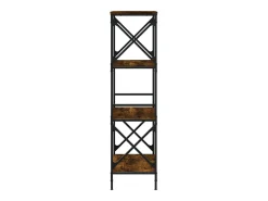 Librería 4 estantes madera ingeniería roble ahumado 59x35x132cm