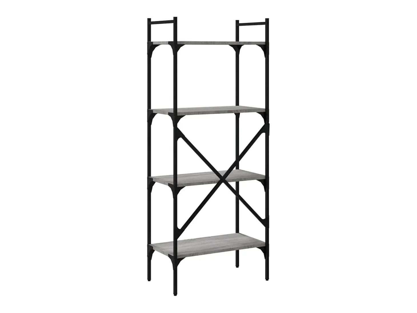 Librería 4 estantes madera gris Sonoma 56x31,5x138,5 cm