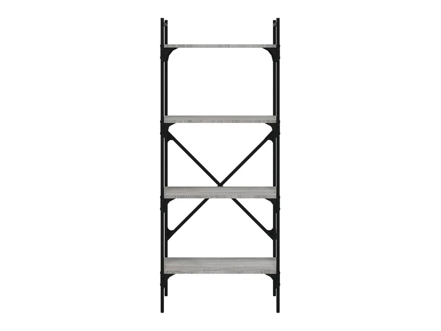 Librería 4 estantes madera gris Sonoma 56x31,5x138,5 cm