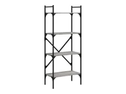 Librería 4 estantes madera gris Sonoma 56x31,5x138,5 cm