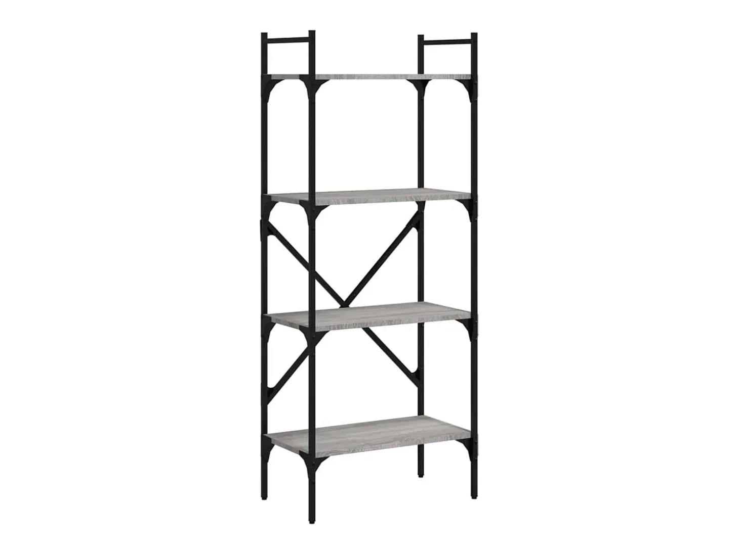 Librería 4 estantes madera gris Sonoma 56x31,5x138,5 cm