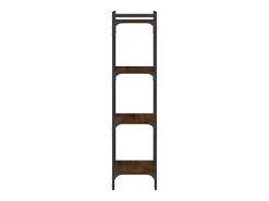 Librería 4 estantes madera ingeniería roble marrón 40x30x120 cm
