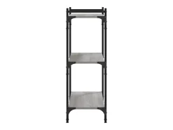 Librería 3 estantes madera ingeniería gris Sonoma 80x30x86 cm