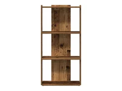 Librería 3 niveles madera ingeniería madera vieja 60x30x120 cm