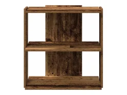 Librería 3 niveles madera ingeniería madera vieja 60x30x60 cm