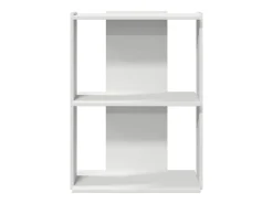 Librería 3 niveles madera ingeniería blanco 60x30x80 cm
