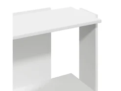 Librería 3 niveles madera ingeniería blanco 60x30x80 cm