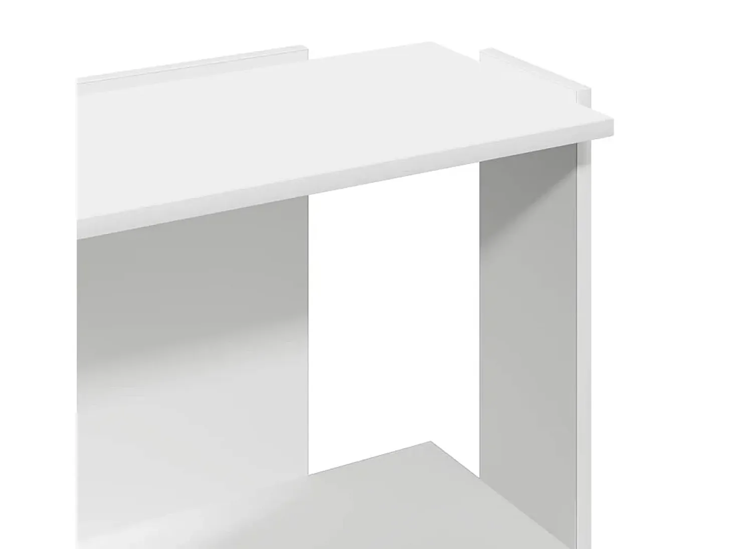 Librería 3 niveles madera ingeniería blanco 60x30x80 cm